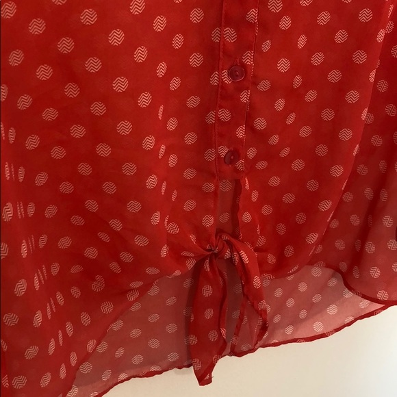 🔥SOLD🔥 Coral BCX Sheer Button Down Shirt! - Picture 2 of 5